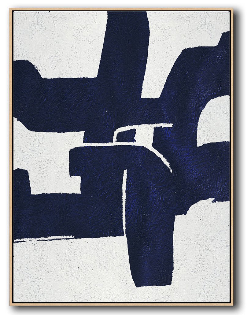 Navy Blue Minimal Art #NV125B - Click Image to Close